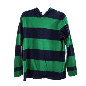 Chaps Est. 1978 Youth Hooded Block Stripe Long Sleeve Tee Size XL (18-20) Green
